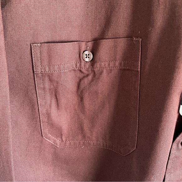 Molokai Surf Co. NWT Hooded Button Up Shirt Jacket Maroon Color Size XL - Picture 8 of 13